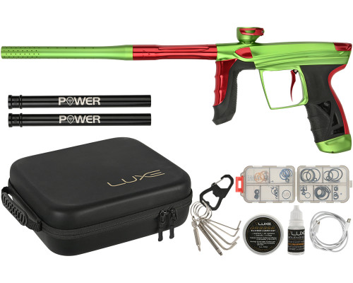 DLX Luxe Aire Paintball Gun - Dust Freak Green/Gloss Red