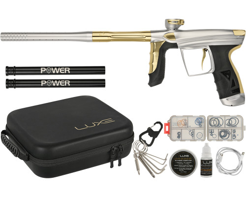 DLX Luxe Aire Paintball Gun - Dust White/Gloss Gold