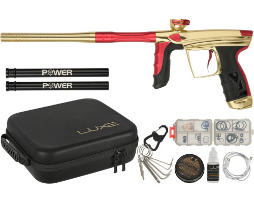 DLX Luxe Aire Paintball Gun - Gloss Gold/Dust Red