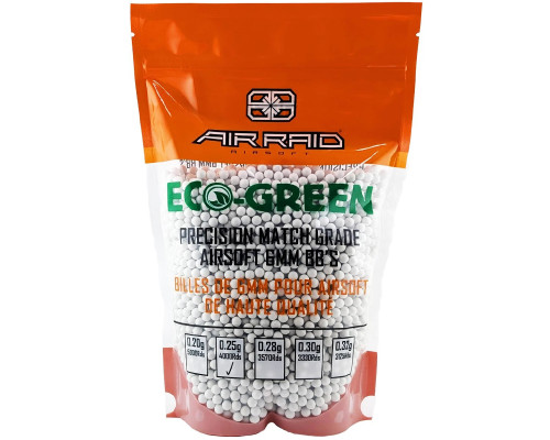 Air Raid .25g Eco Airsoft BB's - 4,000 Rounds - White (65563)