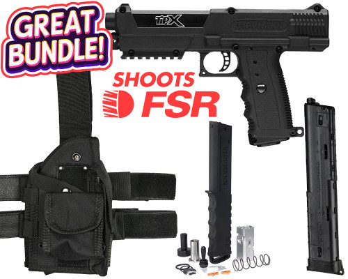 Tippmann TiPX Paintball Pistol FSR Premium Bundle - Black