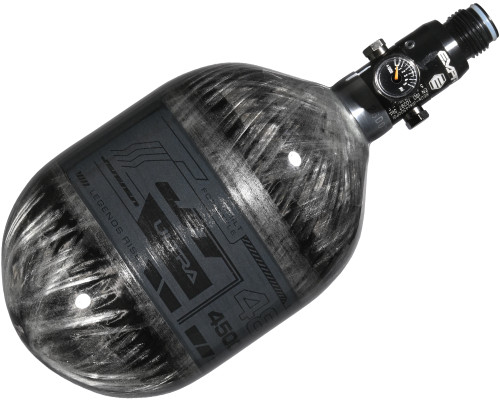 JT Mega Lite Tri Label 48/4500 Compressed Air Paintball Tank w/ Pure Energy Regulator - Grey #40728