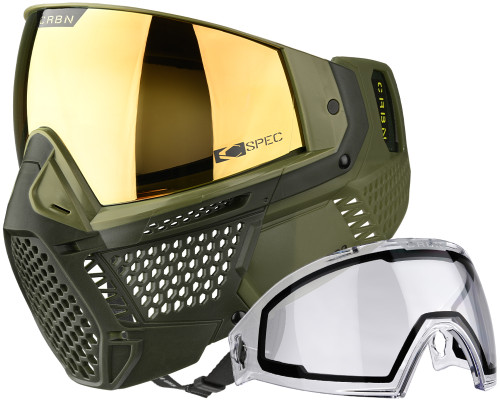 Carbon CRBN Zero Pro Paintball Mask (More Coverage) - Timber