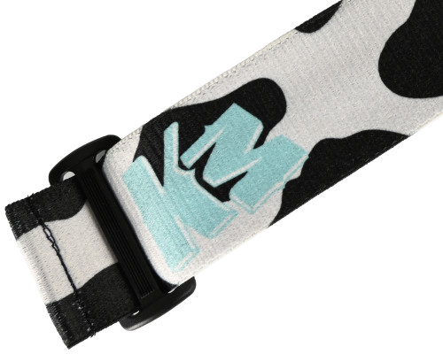 KM Paintball Universal JT Goggle Strap - Cow w/ Blue Logo