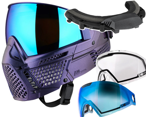 Carbon CRBN Zero GRX Paintball Mask w/ Free Storm Fan (More Coverage) - ELMT Chameleon
