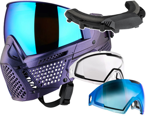 Carbon CRBN Zero GRX Paintball Mask w/ Free Storm Fan (Less Coverage) - ELMT Chameleon