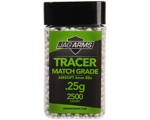 Jag Arms Tracer Match Grade .25g Airsoft BB's - 2,500 Rounds