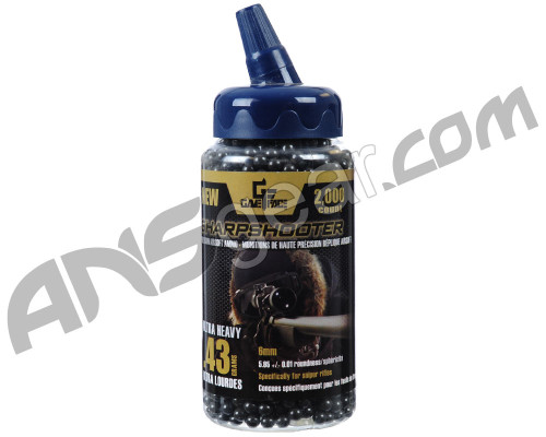 Game Face Sharpshooter .43g Airsoft BB's - 2000 - Black