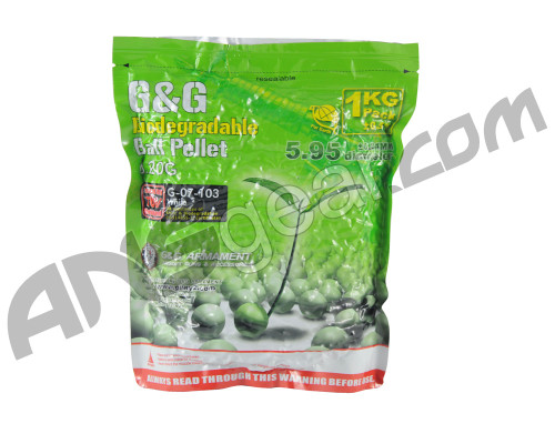 G&G Airsoft .20g Bio BB's - 1kg - White