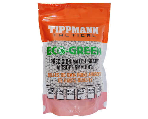 Tippmann Tactical .30g Eco Airsoft BB's - 3,330 Rounds - White (65533)