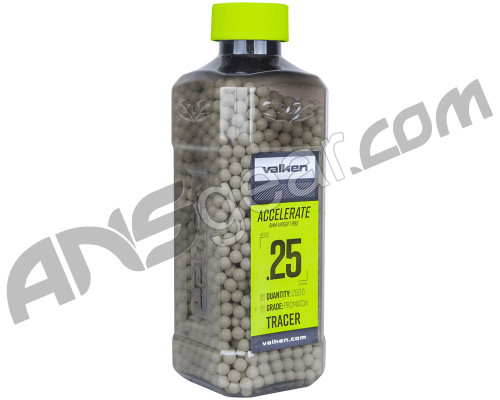 Valken Accelerate .25g Airsoft BB's - 2500 - Tracer (93382) Valken Accelerate .25g Airsoft BB's - 2500 - Tracer (93382)
