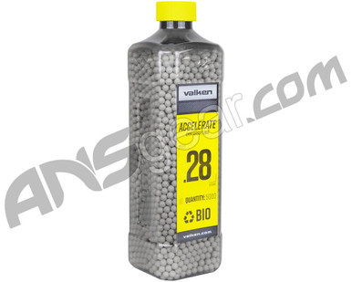 Valken Accelerate .28g Bio Airsoft BB's - 5000 - White (93429)