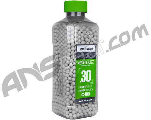 Valken Accelerate .30g Bio Airsoft BB's - 2500 - White (93450)