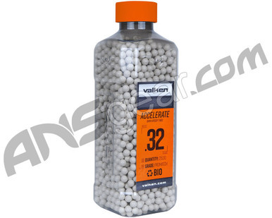 Valken Accelerate .32g Bio Airsoft BB's - 2500 - White (93498)