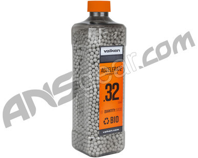Valken Accelerate .32g Bio Airsoft BB's - 5000 - White (93504)