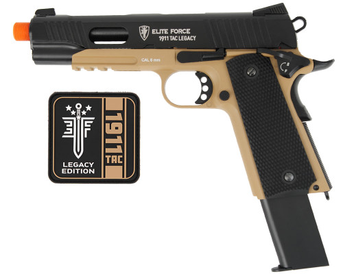 Elite Force 1911 Tactical Legacy Edition CO2 Blowback Airsoft Pistol - Black/Dark Earth (2280188)