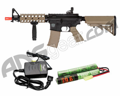 Valken Tactical Battle Machine V2.0 CQB AEG Airsoft Gun Package Kit - Black/DST