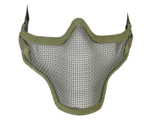 1G Strike Steel Half Airsoft Mask - OD Green