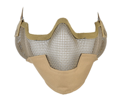 3G Strike Steel Airsoft Mask w/ Ear Protectors - Tan