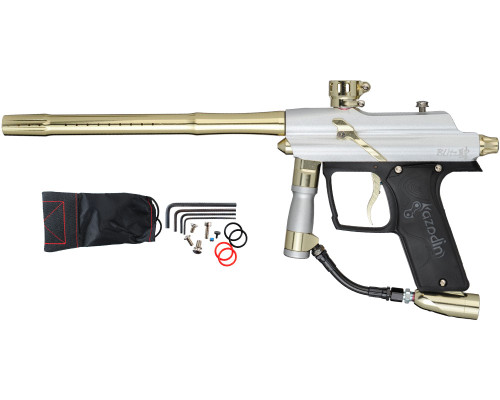 Azodin Blitz 4 Paintball Gun - Dust Silver/Polished Gold