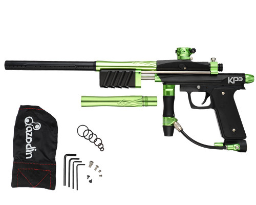 Azodin KP3 SE Kaos Pump Paintball Gun - Dust Black/Polished Green/Dust Black