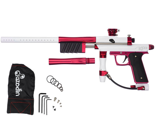 Azodin KP3 SE Kaos Pump Paintball Gun - Polished White/Dust Red/Dust Red