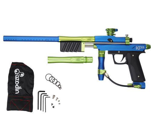 Azodin KP3 SE Kaos Pump Paintball Gun - Dust Blue/Polished Green/Dust Black