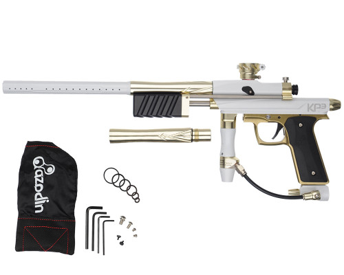 Azodin KP3 SE Kaos Pump Paintball Gun - Polished White/Polished Gold/Dust Gold