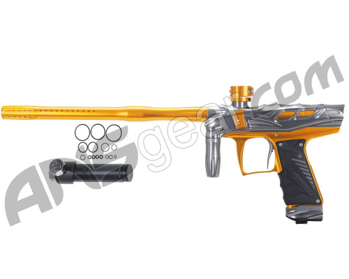 Bob Long 2011 Victory V2 T-Rex Paintball Gun - Polished Titanium / Polished Gold