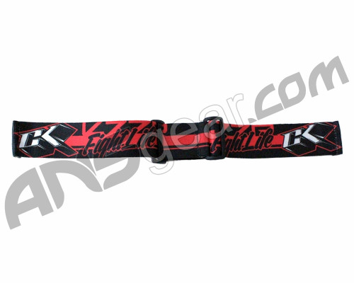 Contract Killer Goggle Strap - Black/Red Fight Life