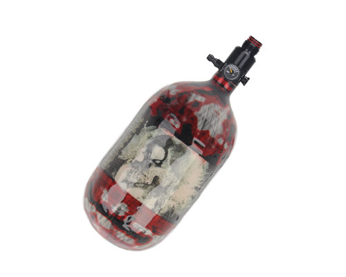 Crossfire SS Graffiti Series Carbon Fiber Compressed Air Tank 68/4500 w/ Ninja Ultralite Regulator - Splatter