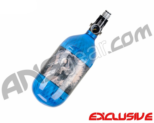 Crossfire SS Graffiti Series Carbon Fiber Compressed Air Tank 45/4500 w/ Custom Products Regulator - Candy Blue