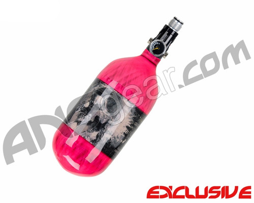 Crossfire SS Graffiti Series Carbon Fiber Compressed Air Tank 45/4500 w/ Custom Products Regulator - Neon Pink