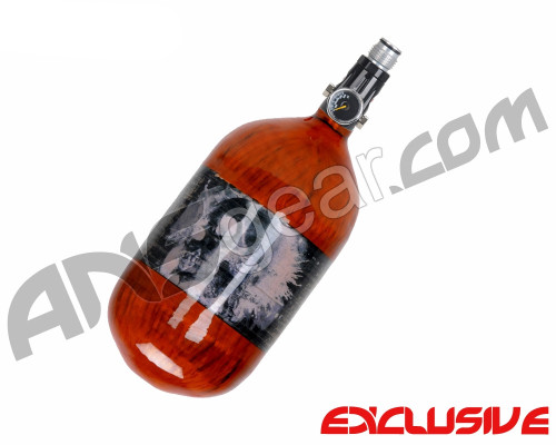 Crossfire SS Graffiti Series Carbon Fiber Compressed Air Tank 68/4500 w/ Custom Products Regulator - Burnt Orange