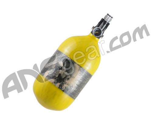 Crossfire SS Graffiti Series Carbon Fiber Compressed Air Tank 68/4500 w/ Custom Products Regulator - Canary Yellow