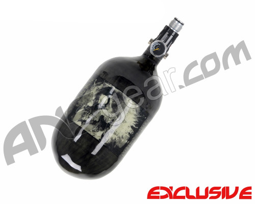 Crossfire SS Graffiti Series Carbon Fiber Compressed Air Tank 68/4500 w/ Custom Products Regulator - Smoked Out