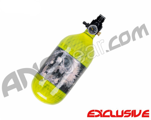 Crossfire SS Graffiti Series Carbon Fiber Compressed Air Tank 45/4500 - Neon Yellow