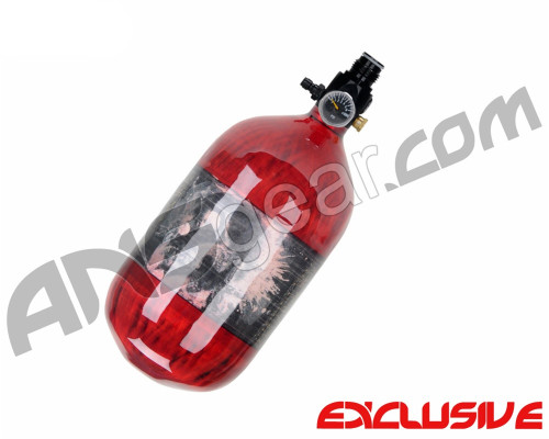 Crossfire SS Graffiti Series Carbon Fiber Compressed Air Tank 68/4500 - Candy Red