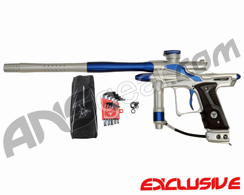 Dangerous Power Fusion FX Paintball Gun - Silver/Blue Dangerous Power Fusion FX Paintball Gun - Silver/Blue