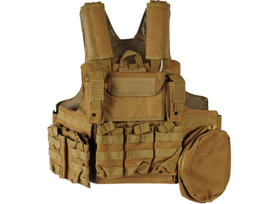 Defcon Gear 900 Denier Complete CFR Carrier Airsoft Vest - Coyote Brown