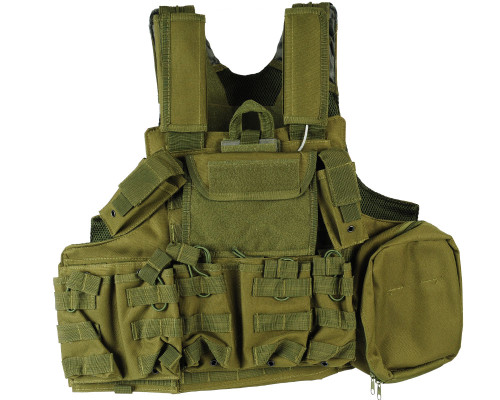 Defcon Gear 900 Denier Complete CFR Carrier Airsoft Vest - OD Green