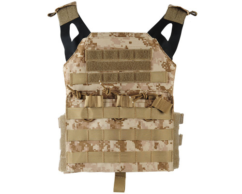 Defcon Gear Low Profile Plate Carrier Airsoft Vest - Digital Desert