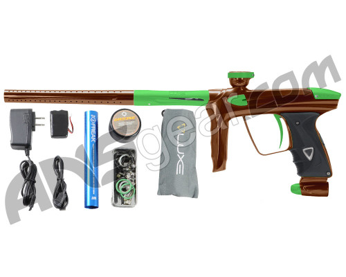 DLX Luxe 2.0 Paintball Gun - Brown/Dust Slime Green