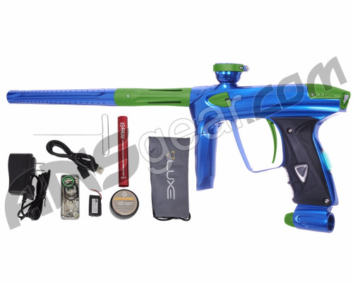 DLX Luxe 2.0 OLED Paintball Gun - Blue/Dust Slime Green