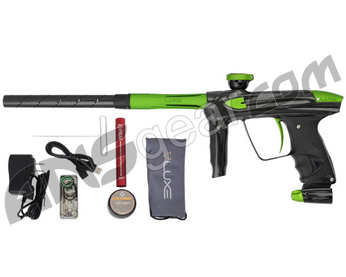 BLEMISHED DLX Luxe 2.0 OLED Paintball Gun - Carbon Fiber/Slime Green