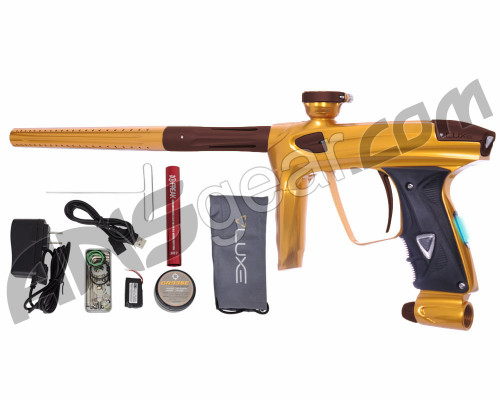 DLX Luxe 2.0 OLED Paintball Gun - Gold/Dust Brown