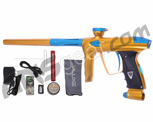 DLX Luxe 2.0 OLED Paintball Gun - Gold/Dust Teal