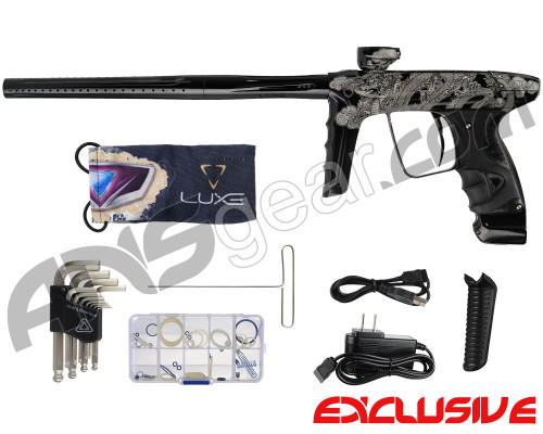 DLX Luxe Ice Paintball Gun - Laser Engraved Mushu - Black/Black