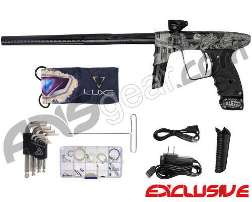DLX Luxe Ice Paintball Gun - Laser Engraved High Noon - Black/Black