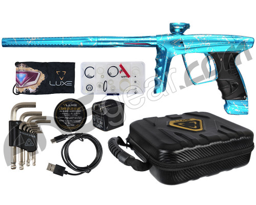 DLX Luxe X Paintball Gun - Matte Teal/Gloss Teal/Silver Splash